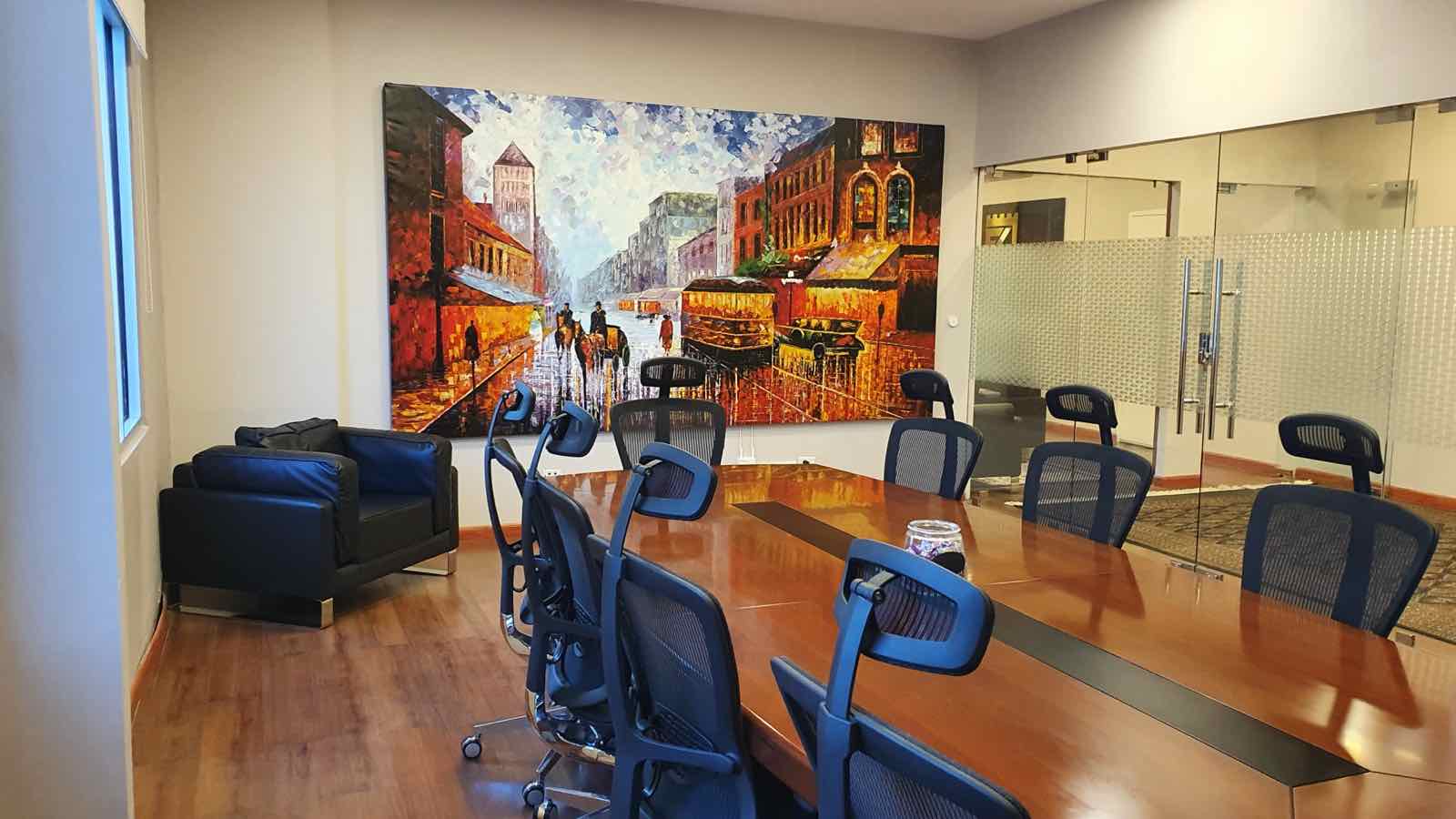 Salle de réunion d'un cabinet professionnel, illustration